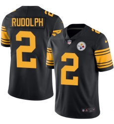 Youth Nike Pittsburgh Steelers #2 Mason Rudolph Limited Black Rush Vapor Untouchable NFL Jersey