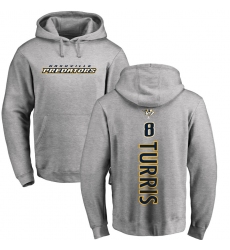NHL Adidas Nashville Predators #8 Kyle Turris Ash Backer Pullover Hoodie