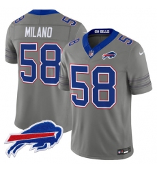 Men's Buffalo Bills #58 Matt Milano Gray F.U.S.E. 2026 Nickel City Vapor Football Stitched Jersey