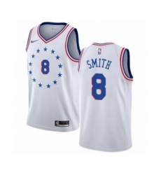 Women's Nike Philadelphia 76ers #8 Zhaire Smith White Swingman Jersey - Earned Edition