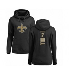 NFL Women's Nike New Orleans Saints #7 Taysom Hill Black Backer Pullover Hoodie