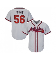 Youth Atlanta Braves #56 Darren O Day Replica Grey Road Cool Base Baseball Jersey