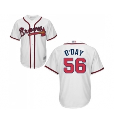 Youth Atlanta Braves #56 Darren O Day Replica White Home Cool Base Baseball Jersey