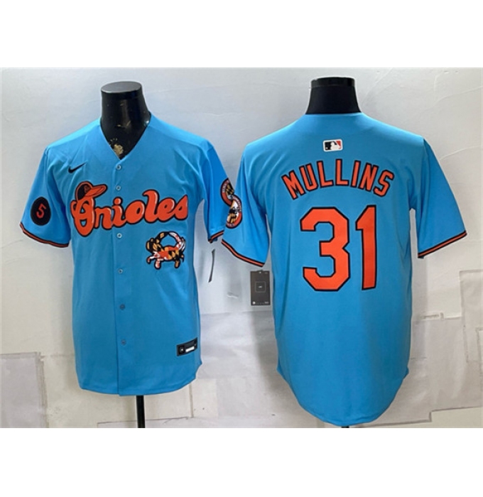 Men's Baltimore Orioles #31 Cedric Mullins Blue With Vapor Premier Limited Stitched Baseball Jersey