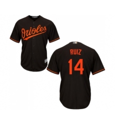 Men's Baltimore Orioles #14 Rio Ruiz Replica Black Alternate Cool Base Baseball Jersey