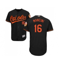 Men's Baltimore Orioles #16 Trey Mancini Black Alternate Flex Base Authentic Collection Baseball Jersey