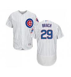 Men's Chicago Cubs #29 Brad Brach White Home Flex Base Authentic Collection Baseball Jersey