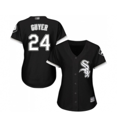 Women's Chicago White Sox #24 Brandon Guyer Replica Black Alternate Home Cool Base Baseball Jersey