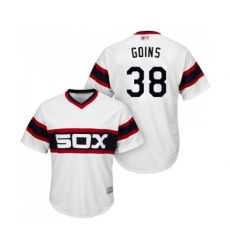 Men's Chicago White Sox #38 Ryan Goins Replica White 2013 Alternate Home Cool Base Baseball Jersey