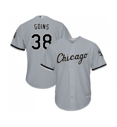 Youth Chicago White Sox #38 Ryan Goins Replica Grey Road Cool Base Baseball Jersey