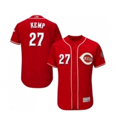 Men's Cincinnati Reds #27 Matt Kemp Red Alternate Flex Base Authentic Collection Baseball Jersey