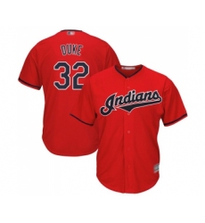 Youth Cleveland Indians #32 Zach Duke Replica Scarlet Alternate 2 Cool Base Baseball Jersey