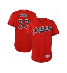 Men's Cleveland Indians #33 Brad Hand Scarlet Alternate Flex Base Authentic Collection Baseball Jersey