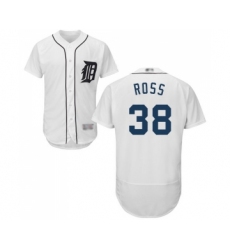 Men's Detroit Tigers #38 Tyson Ross White Home Flex Base Authentic Collection Baseball Jersey