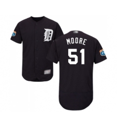 Men's Detroit Tigers #51 Matt Moore Navy Blue Alternate Flex Base Authentic Collection Baseball Jersey