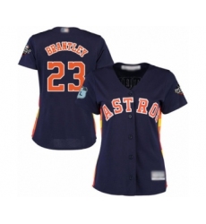Women's Houston Astros #23 Michael Brantley Authentic Navy Blue Alternate Cool Base 2019 World Series Bound Baseball Jersey
