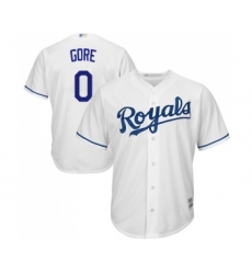 Youth Kansas City Royals #0 Terrance Gore Replica White Home Cool Base Baseball Jersey