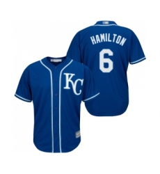 Men's Kansas City Royals #6 Billy Hamilton Replica Blue Alternate 2 Cool Base Baseball Jersey