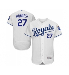 Men's Kansas City Royals #27 Adalberto Mondesi White Flexbase Authentic Collection Baseball Jersey