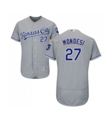 Men's Kansas City Royals #27 Raul Mondesi Grey Road Flex Base Authentic Collection Baseball Jersey
