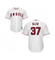 Men's Los Angeles Angels of Anaheim #37 Cody Allen Replica White Home Cool Base Baseball Jersey