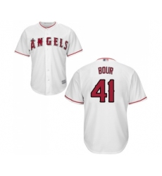 Men's Los Angeles Angels of Anaheim #41 Justin Bour Replica White Home Cool Base Baseball Jersey