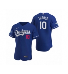 Men's Los Angeles Dodgers #11 A.J. Pollock Gray 2020 World Series Champions Road Authentic Jersey
