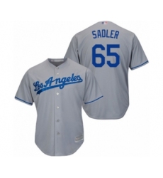 Youth Los Angeles Dodgers #65 Casey Sadler Authentic Grey Road Cool Base Baseball Player Jersey