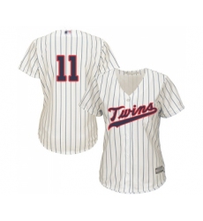 Women's Minnesota Twins #11 Jorge Polanco Replica Cream Alternate Cool Base Baseball Jersey
