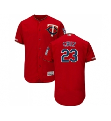 Men's Minnesota Twins #23 Nelson Cruz Scarlet Alternate Flex Base Authentic Collection Baseball Jersey