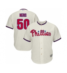 Youth Philadelphia Phillies #50 Hector Neris Replica Cream Alternate Cool Base Baseball Jersey