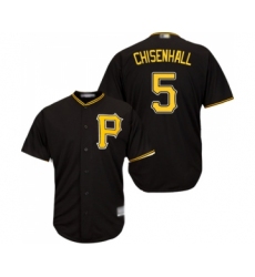 Men's Pittsburgh Pirates #5 Lonnie Chisenhall Replica Black Alternate Cool Base Baseball Jersey
