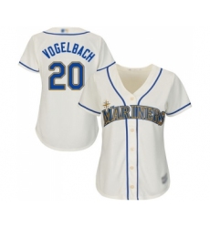 Women's Seattle Mariners #20 Dan Vogelbach Replica Cream Alternate Cool Base Baseball Jersey