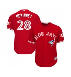 Men's Toronto Blue Jays #28 Billy McKinney Replica Scarlet Alternate Cool Base Baseball Jersey