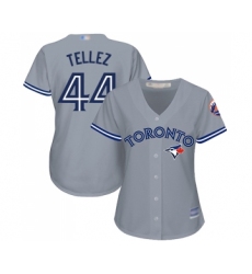 Women's Toronto Blue Jays #44 Rowdy Tellez Replica Grey Road Baseball Jersey