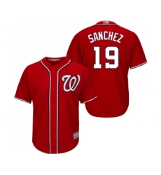 Youth Washington Nationals #19 Anibal Sanchez Replica Red Alternate 1 Cool Base Baseball Jersey