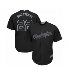 Men's Washington Nationals #22 Juan Soto Soto Pacheco Authentic Black 2019 Players Weekend Baseball Jersey