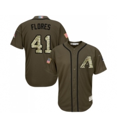 Youth Arizona Diamondbacks #41 Wilmer Flores Authentic Green Salute to Service Baseball Jersey