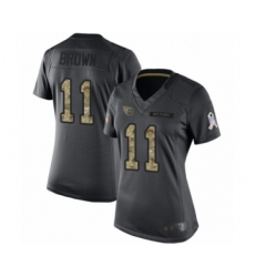 Women's Tennessee Titans #11 A.J. Brown Limited Black 2016 Salute to Service Football Jersey