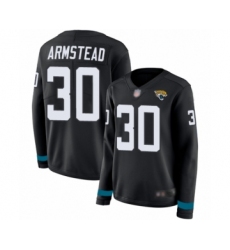 Women's Jacksonville Jaguars #30 Ryquell Armstead Limited Black Therma Long Sleeve Football Jersey