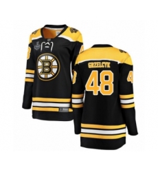 Women's Boston Bruins #48 Matt Grzelcyk Authentic Black Home Fanatics Branded Breakaway 2019 Stanley Cup Final Bound Hockey Jersey