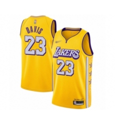 Women's Los Angeles Lakers #23 Anthony Davis Swingman Gold Basketball Jersey - 2019 20 City Edition