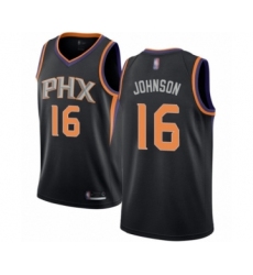 Youth Phoenix Suns #16 Tyler Johnson Swingman Black Basketball Jersey Statement Edition