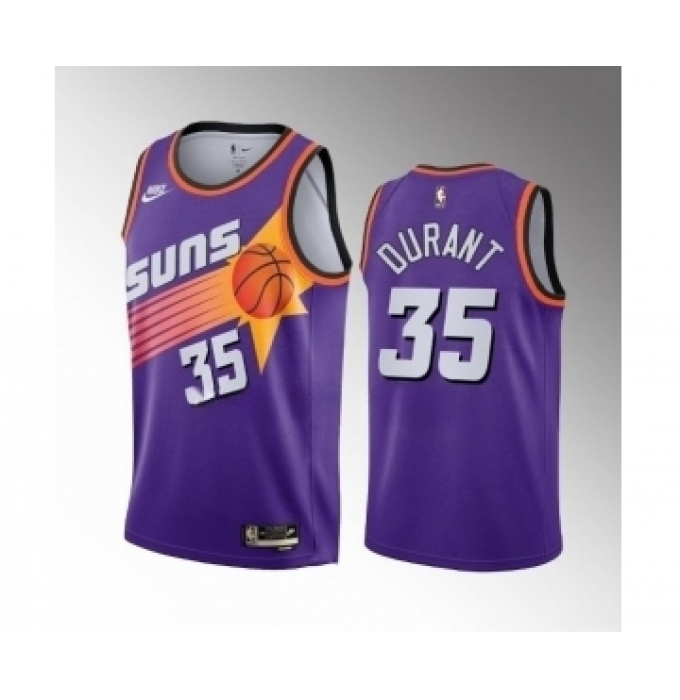 Men's Phoenix Suns #35 Kevin Durant Purple Classic Edition Stitched Basketball Jersey