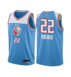 Men's Sacramento Kings #22 Richaun Holmes Swingman Green Salute to Service Basketball Jersey