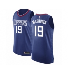 Men's Los Angeles Clippers #19 Rodney McGruder Authentic Blue Basketball Jersey - Icon Edition