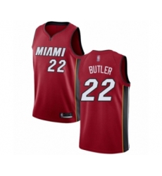 Men's Miami Heat #22 Jimmy Butler Authentic Red Basketball Jersey Statement Edition