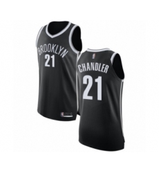 Men's Brooklyn Nets #21 Wilson Chandler Authentic Black Basketball Jersey - Icon Edition