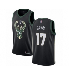 Women's Milwaukee Bucks #17 Pau Gasol Swingman Black Basketball Jersey - Statement Edition