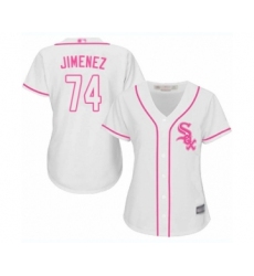 Women's Chicago White Sox #74 Eloy Jimenez Authentic White Fashion Cool Base Baseball Jersey